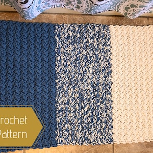 Crochet Pattern | Ombre Kitchen and Bath Rug | Crochet Kitchen Rug | Crochet Bath Rug | Crochet Home Decor | Ombre Crochet| Ombre Home Decor