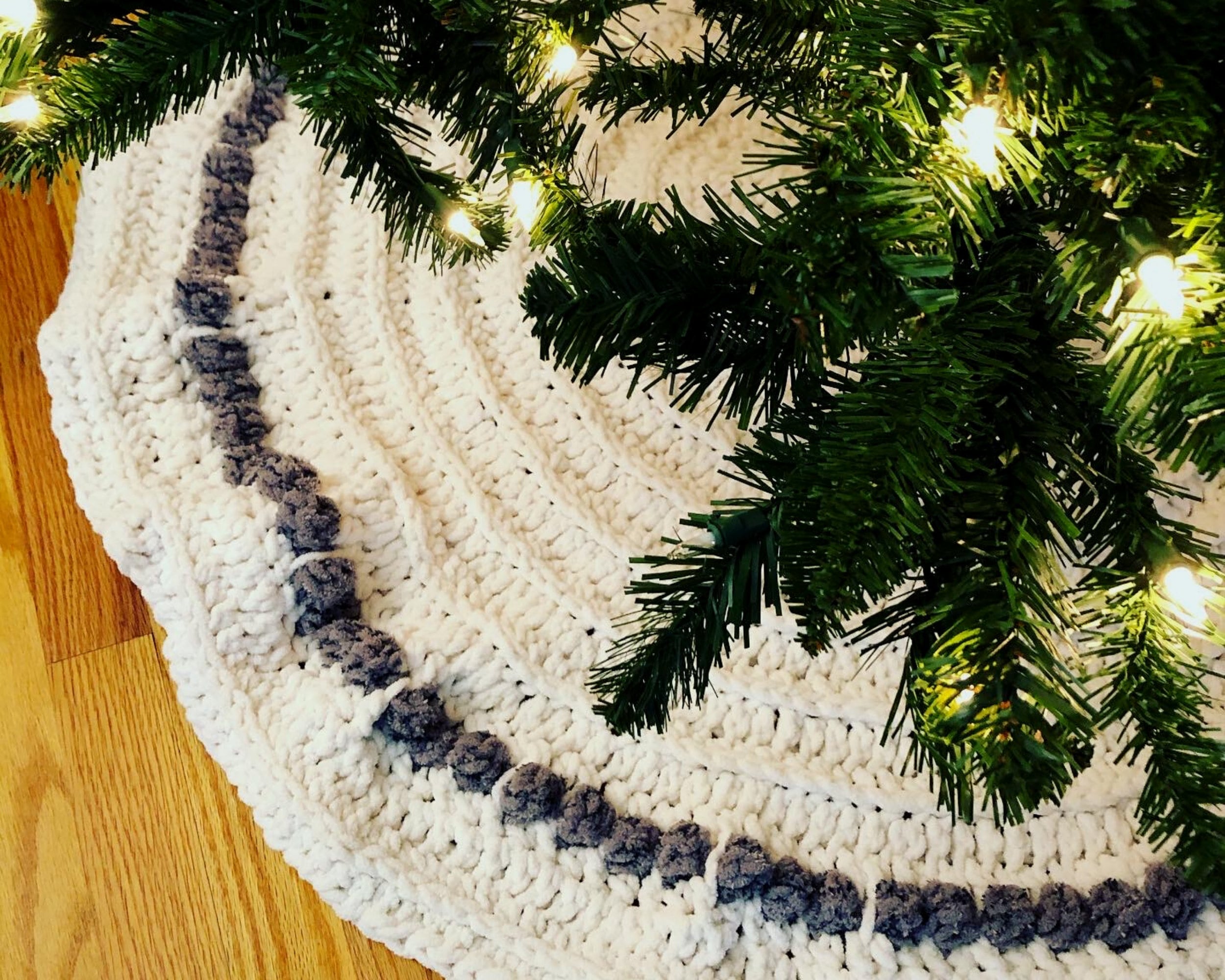 Farmhouse Christmas Tree Skirt Crochet Pattern Crochet Etsy