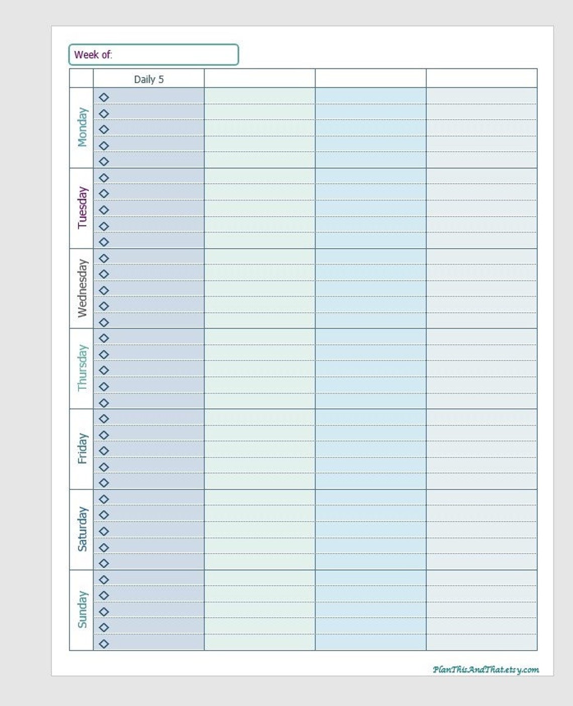 Weekly Family Calendar | Family Calendar | Weekly Calendar | Mom ...