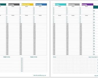 Weekly Planner Printable Weekly Agenda Template Week on | Etsy