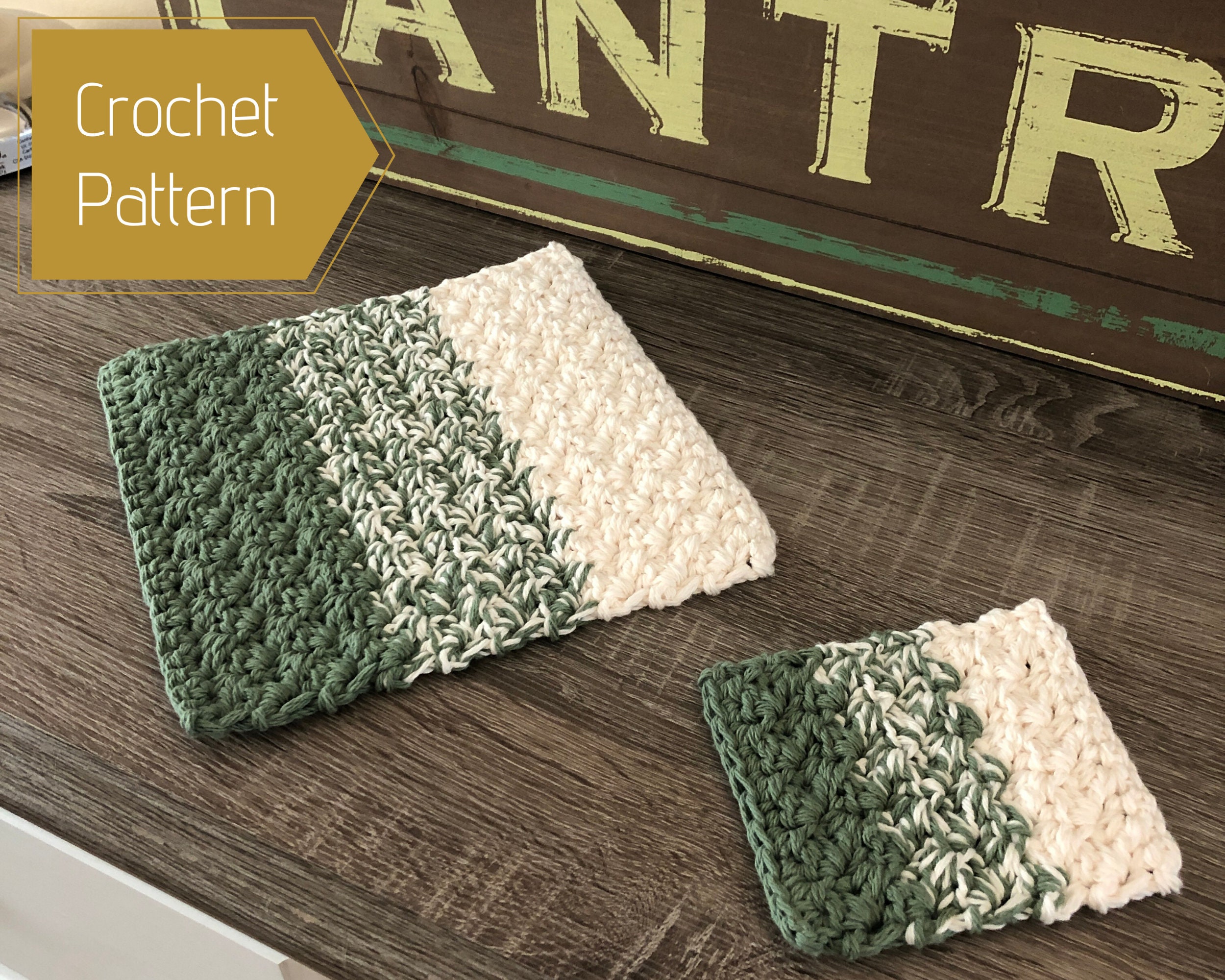 Crochet Pattern Bundle Ombre Trivet, Mug Rug, Table Runner and Placemat