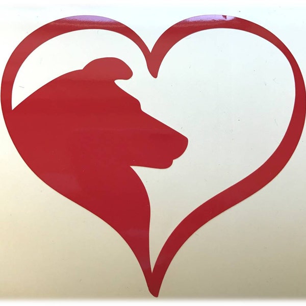 SHELTIE HEART Decal - use on a Yeti, RTIC, or Ozark cup, Car window, Walls, Home Windows, Kennels - Valentine Sheltie