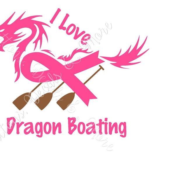 I Love Dragon Boat Racing - New Decal - Laptop, Vehicle Window, Home Window, and more !