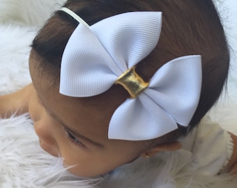 Baby Bows, Black and white baby Bows, baby headbands