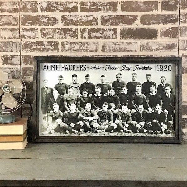 Green Bay Packers Team Old Photo – Framed print -1920