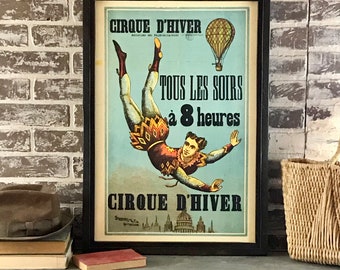 French Advertisement Poster Circus Themed- Canvas (E)