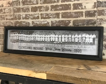 Cleveland Indians vintage photo – Framed Cleveland Indians print -1920 World Series winners