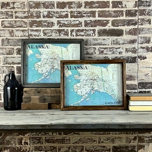 Alaska Vintage Framed Map 1927 (F)