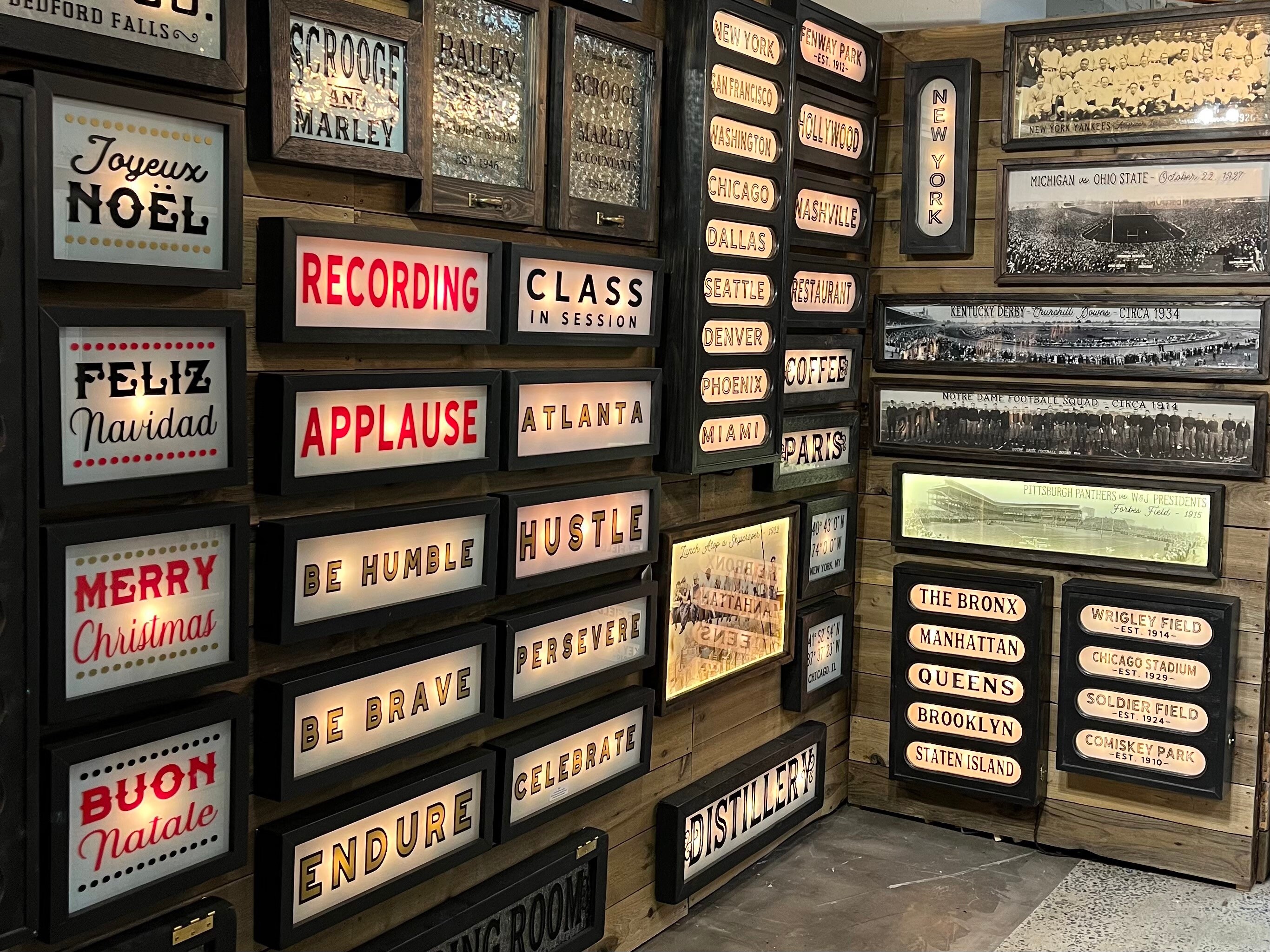 Nashville Vintage Lighted Sign - Custom Lettering Available