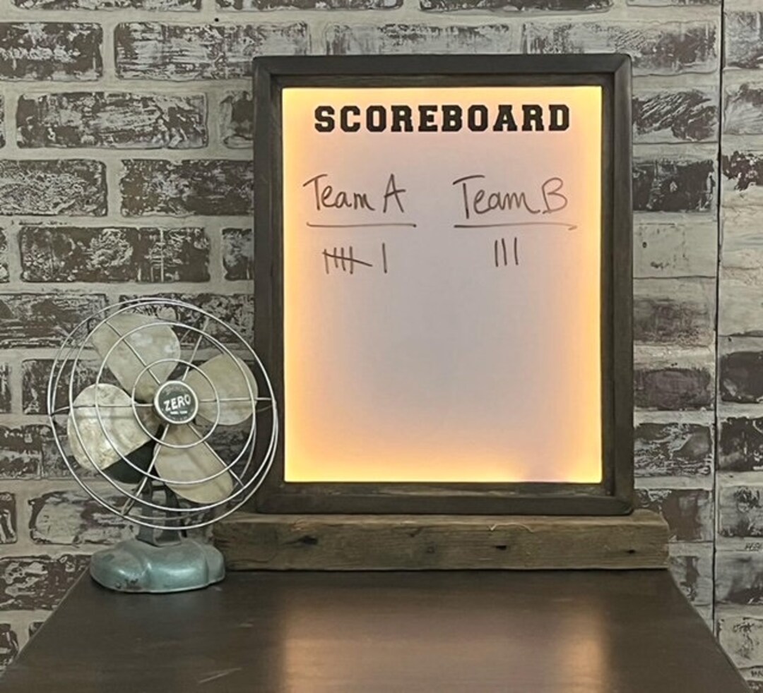 Dry Erase Scoreboard Backlit Etsy