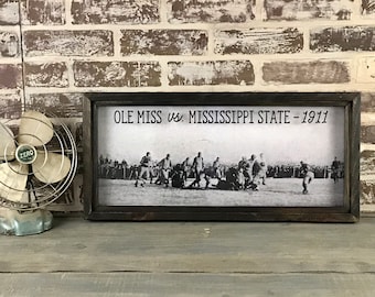 Ole Miss vs Mississippi State Football game Vintage Photo- 1911