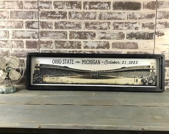 OSU Horseshoe vintage photo – Framed print -1922 Ohio State vs. Michigan Game