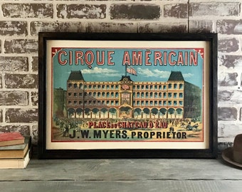 French Advertisement Poster Circus Themed- Canvas (E)
