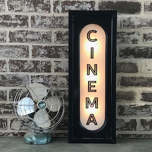 Cinema Vintage Lighted Sign - Custom lettering available