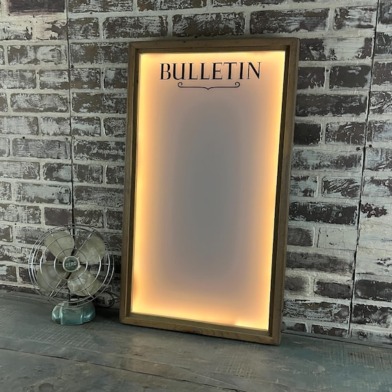 Dry Erase Message Board- Backlit Bulletin