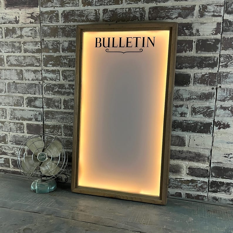 Dry Erase Message Board- Backlit Bulletin image 1
