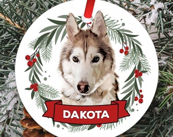 Personalized Pet Ornament, Custom Dog Christmas Ornament, Pet Ornament Using Photo, Cat Christmas Photo Ornament, Pet Portrait Name Gift