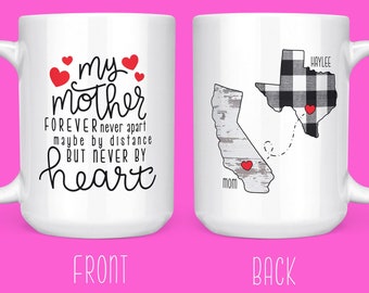 Long Distance Mug Mom - Moving States Mug for Mom - Moving Away Coffee Mug - Farmhouse Mug