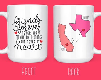 Moving Away Coffee Mug - Long Distance Mug Friend - Moving States Mug For Friend - Long Distance Friendship