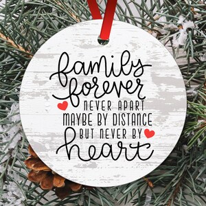 Long Distance Family Forever Ornament Cadeau de Noël pour les parents State To State Never Apart image 3