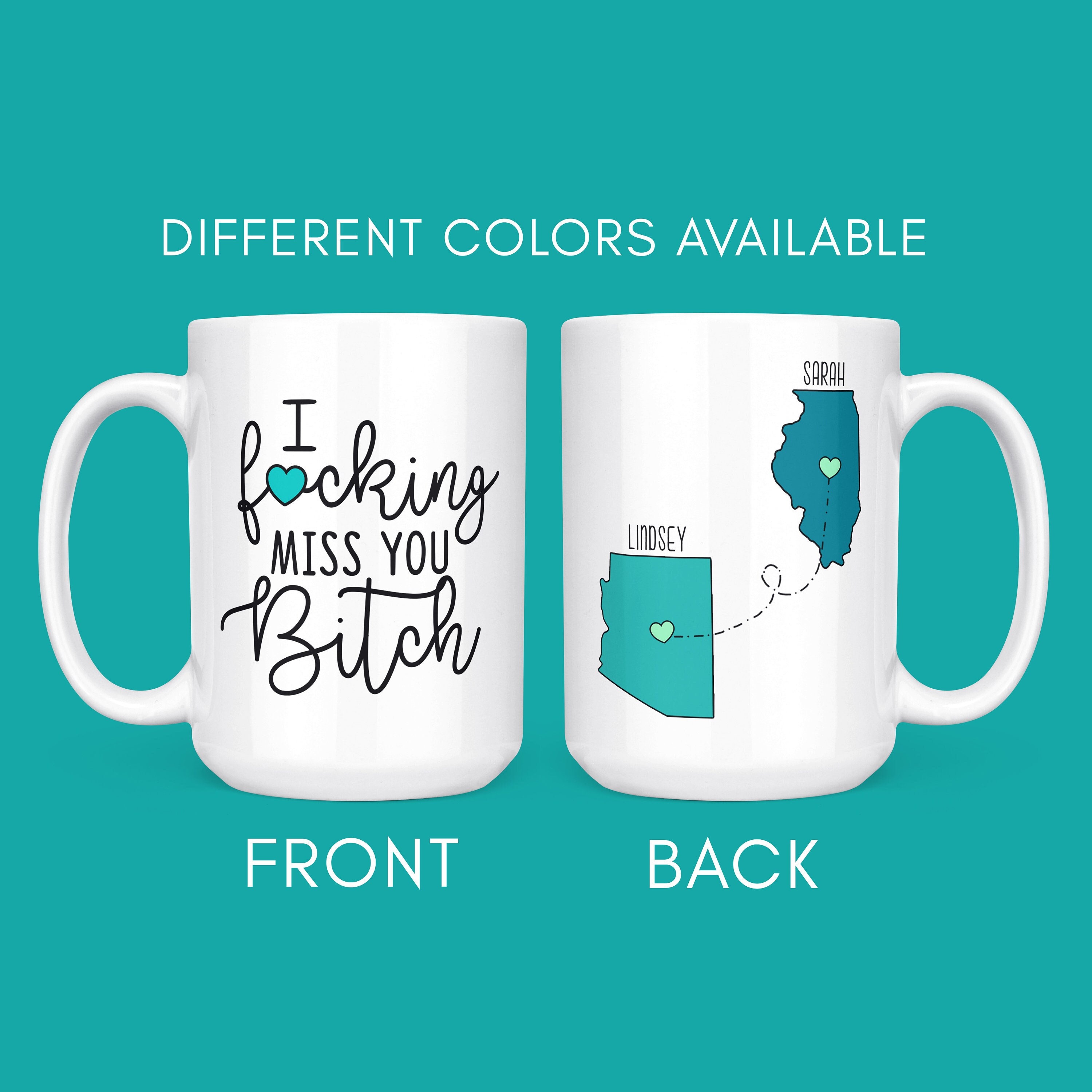 Long Distance Best Friend Gift Moving States Mug for Friend Etsy