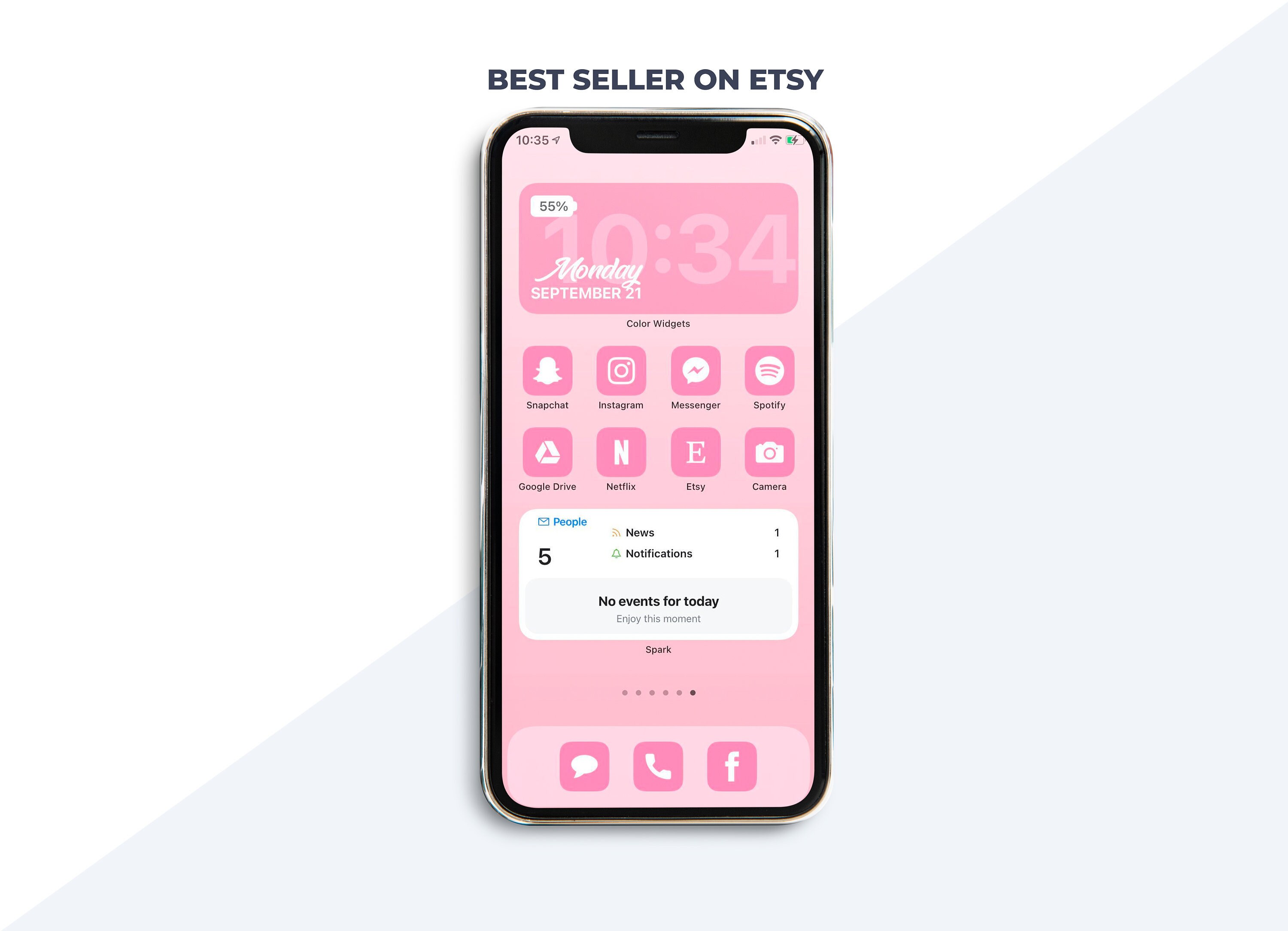 Ios 14 Aesthetic Icon Set Pink Baby Pink 90 Icons Icons Etsy