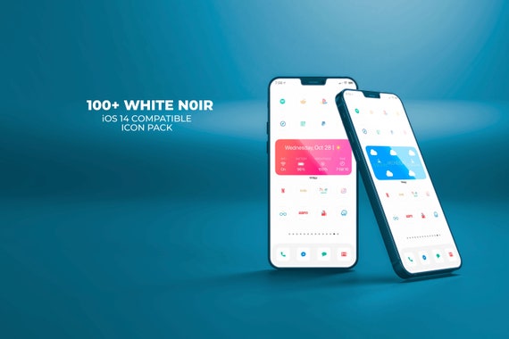 Ios 14 Aesthetic Icon Set White N0ir White Color Icons Etsy