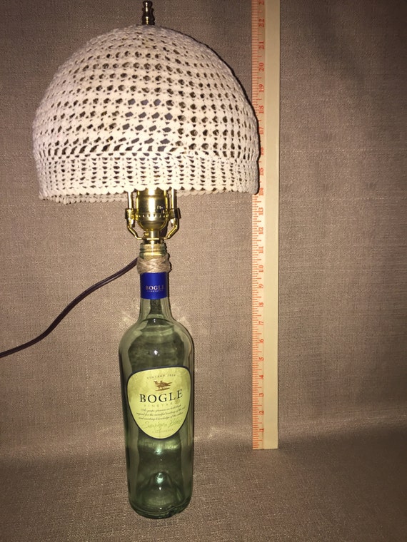 Items similar to Upcycled, Bogle Vinyards Wine Bottle Lamp, Shade