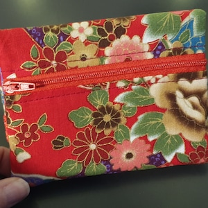 Portefeuille japonais multipoches fermeture éclaire porte monnaie porte carte en tissus fermeture élastique porte monnaie pratique image 6