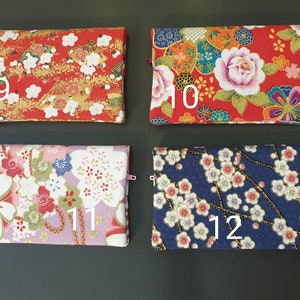 Large Japanese wallet flowers, riad, gothic multi-pocket zipper coin purse fabric card holder magnetic button image 4