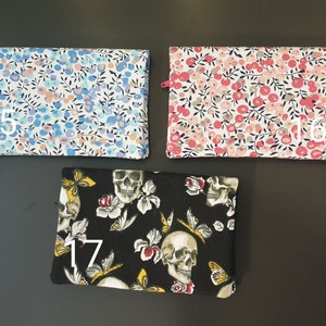 Große japanische Geldbörse mit Blumen, Riad, Gothic, mehrere Taschen, Reißverschluss, Münzbörse, Stoff, Kartenhalter, Magnetknopf Bild 6