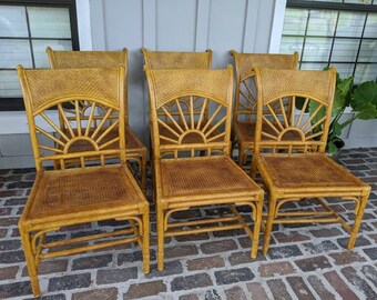 Bamboo Dining Chairs Etsy