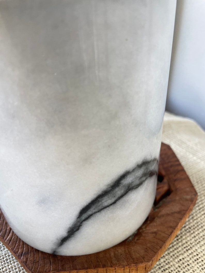 Vintage Marble Utensil Holder Marble Utensil Crock Carrara Etsy