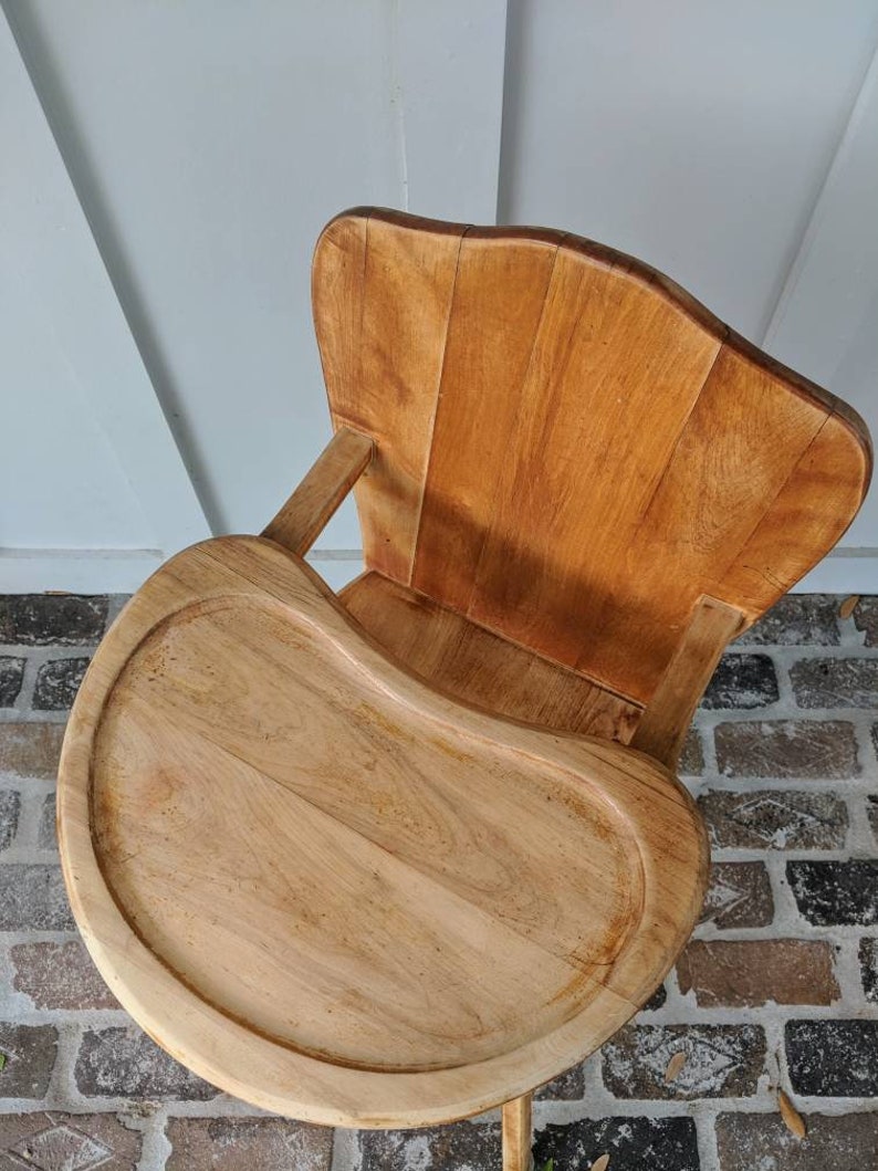 Vintage Wooden Toddler Chair  - Vintage Dutch Designer Kids Plywood Furniture.