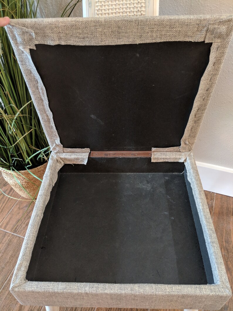 Vanity Valet Vintage Chair Sewing Bathroom Chair Makeup Chair Seat Compartment Mid Century Modern Chair Entry Chair Corner Chair
