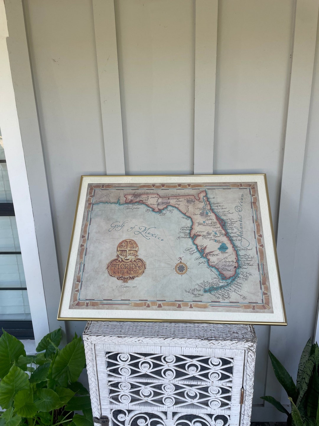 Gold Frame Florida Map Art Vintage - Il 1080xN.5020630097 Qfrt 