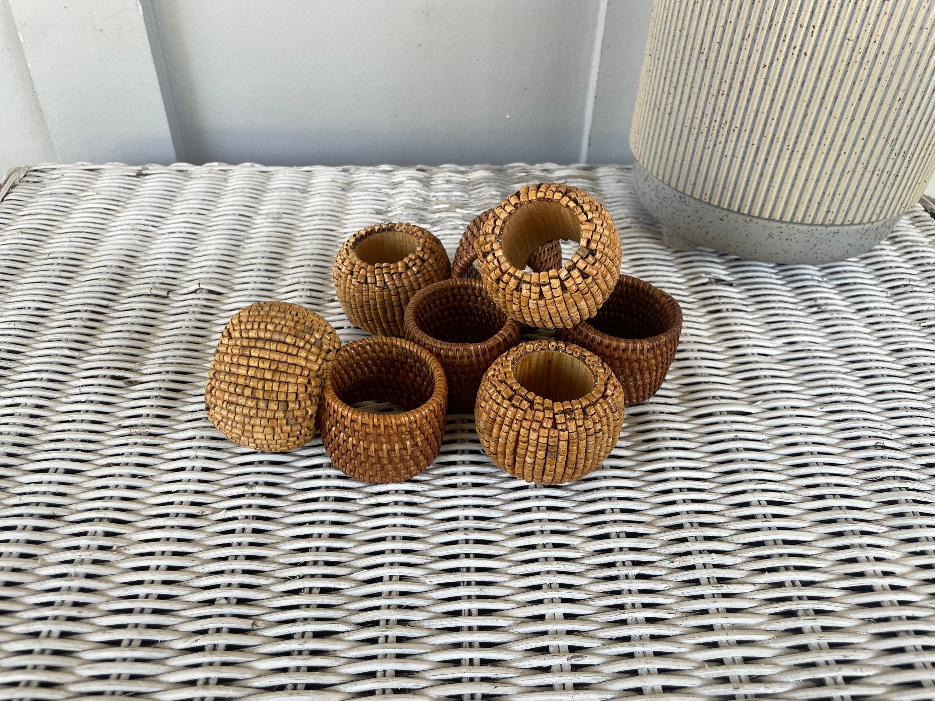 Vintage boho napkin rings Natural napkin rings Coastal table setting Boho Table setting Boho wedding Coastal wedding Boho