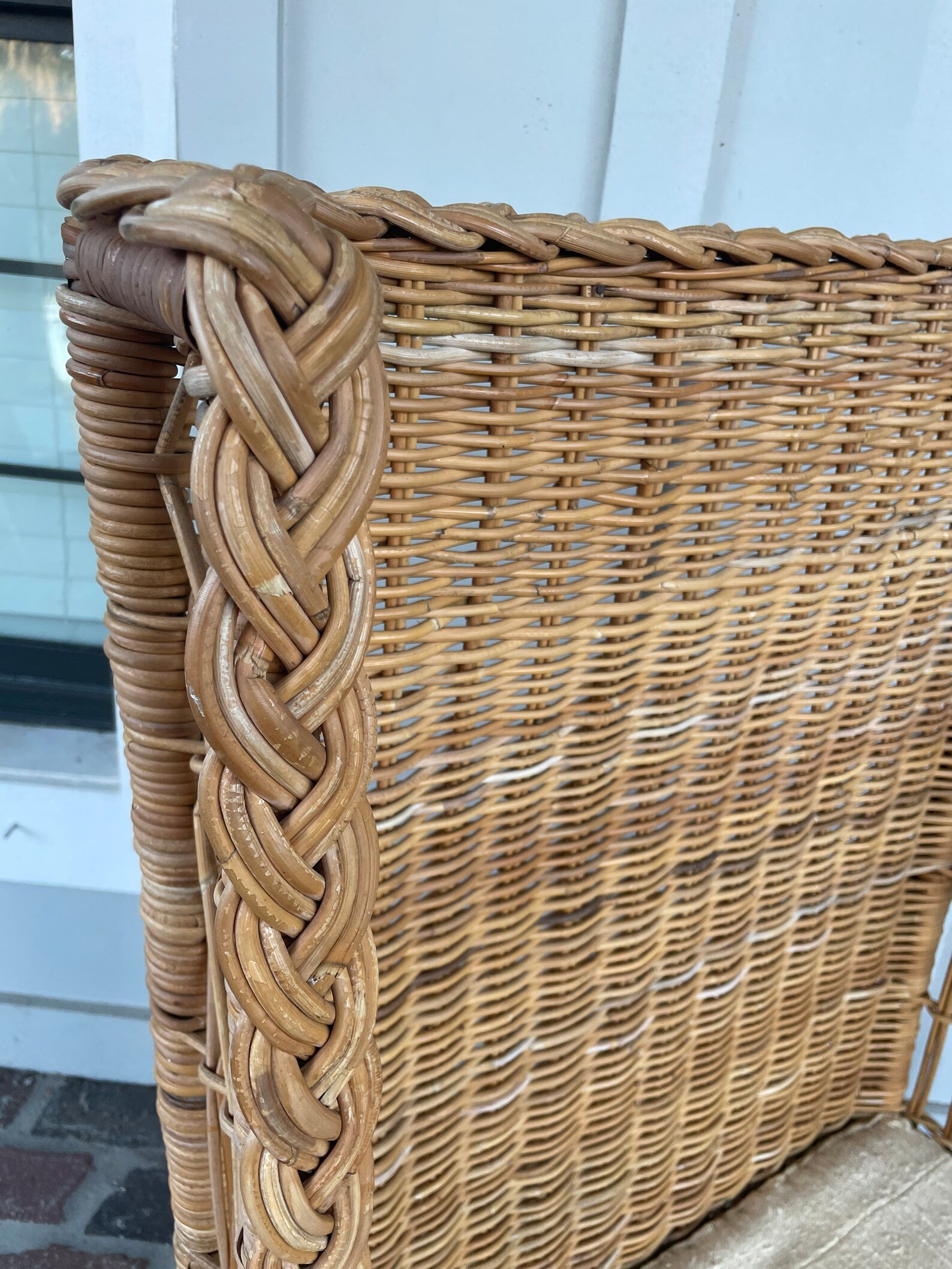 Vintage Large Wicker Chair High Back Rattan Chair Bamboo - Etsy