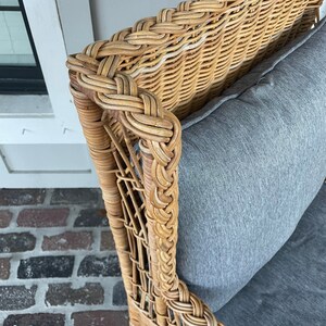 Vintage Large Wicker Chair High Back Rattan Chair Bamboo - Etsy