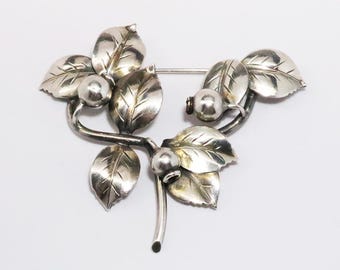 北欧ヴィンテージ　デンマーク Gertrude Engel ボタニカルブローチ Vintage Gertrud Engel for Anton Michelsen 1952 Brooch Sweden - Etsy