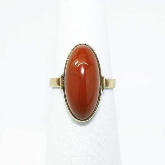 Antique Victorian Era 9ct (9k) Gold & Red Jasper … - image 1