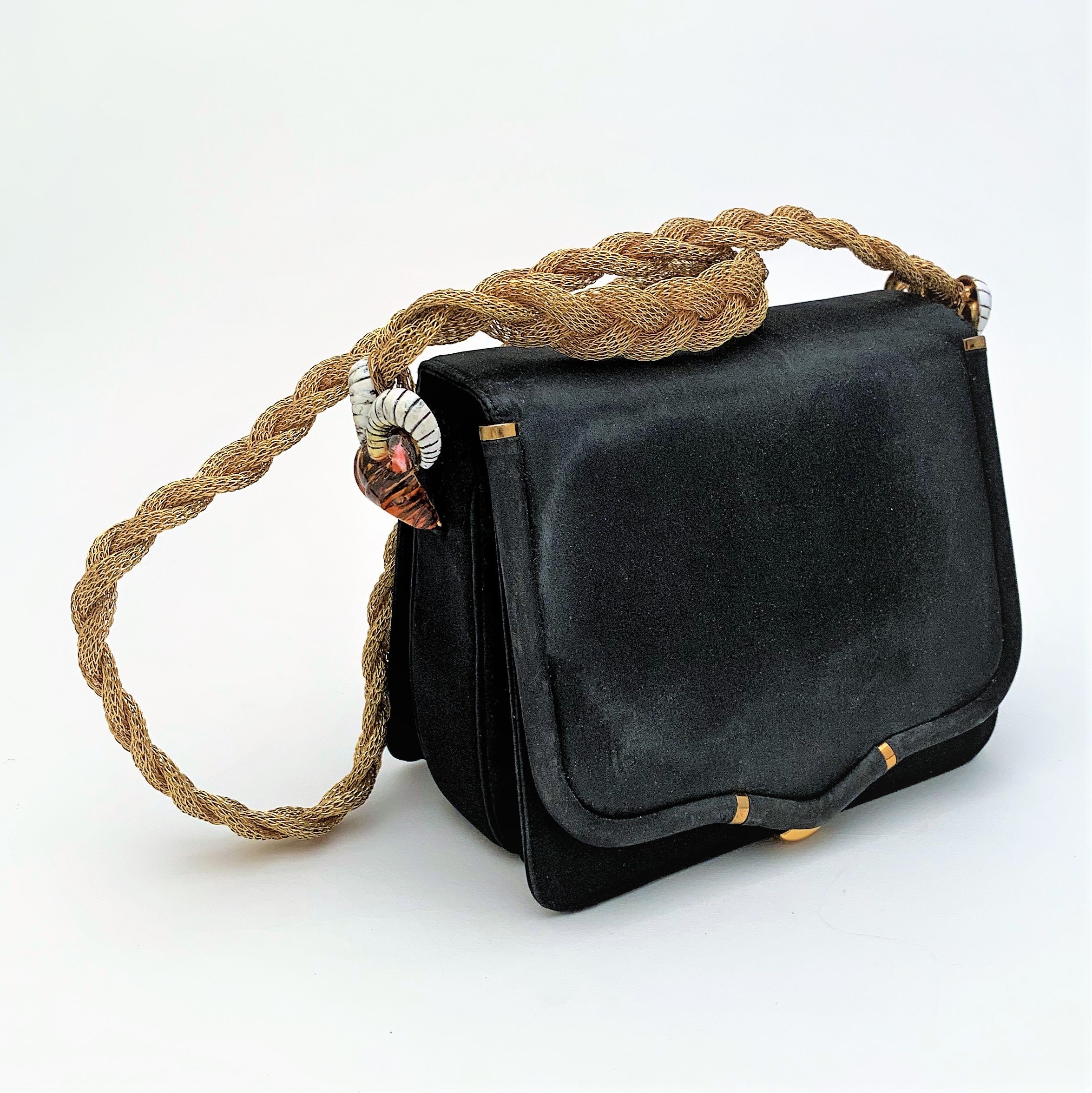 Judith Leiber Black Swarovski Crystal Minaudiere Evening Bag – Vintage by  Misty