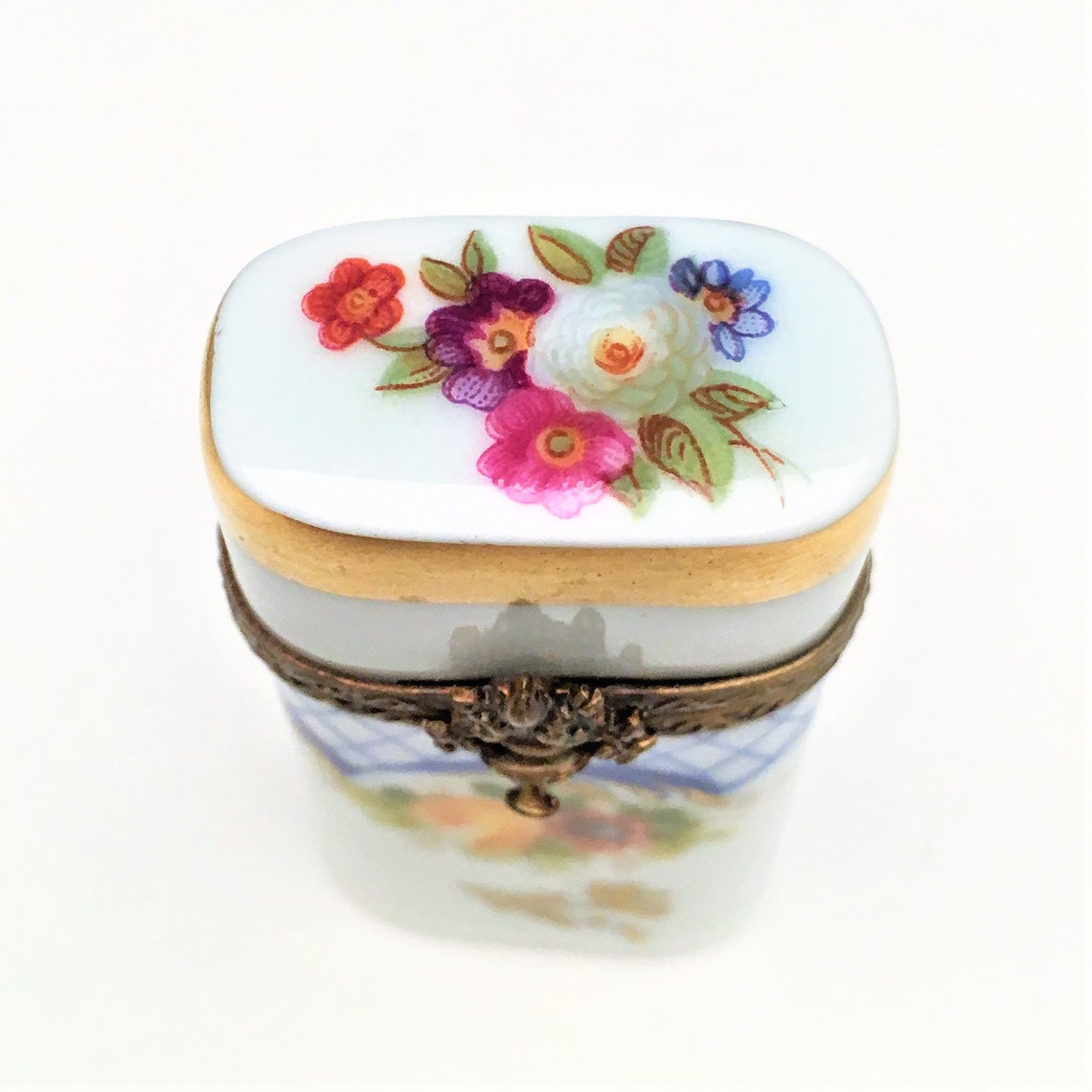 Vintage Limoges Needle/pin Holder Trinket Box Etsy