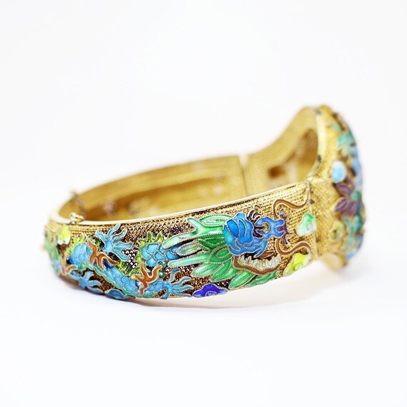 Rare Gilt Chinese Export Filigree Cloisonné Ename… - image 4