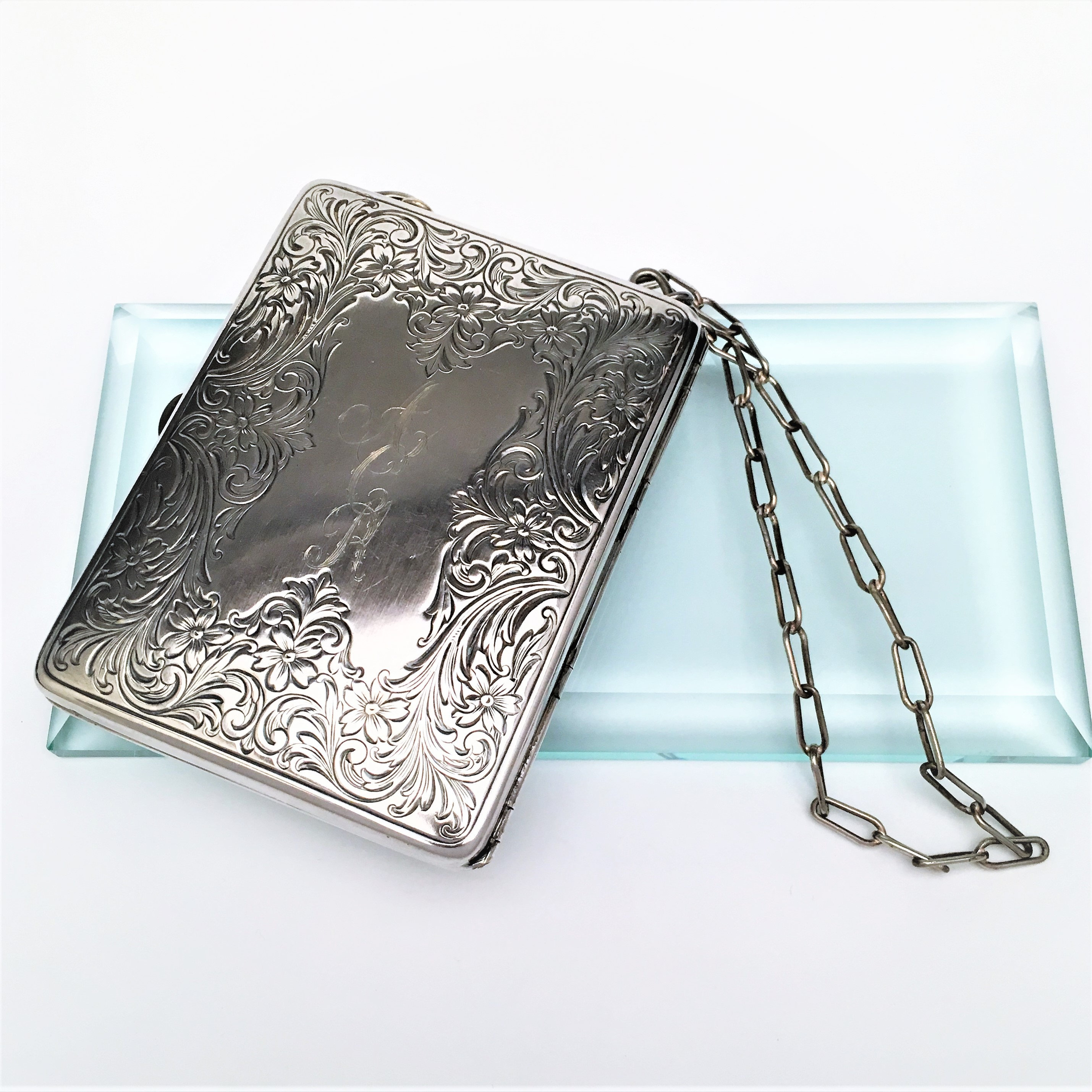 Antique German Silver Purse, Victorian Silver Mesh Bag