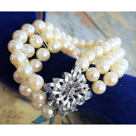 3 Strand Swarovski Crystal and Pearl Bracelet - The Last Minute Bride