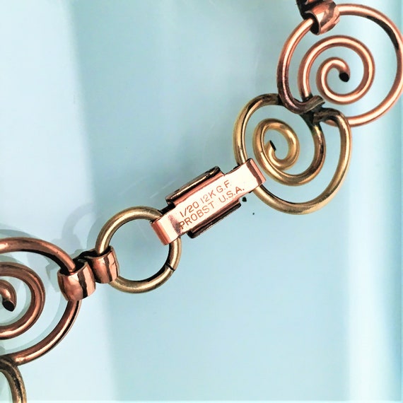 1950's Gold Filled Spiral Necklace by Probst - image 4