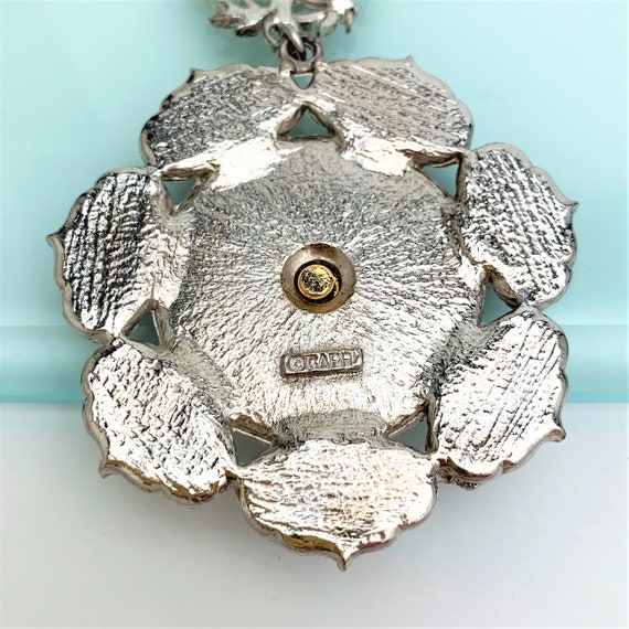 Signed 1970's Capri Enameled Statement Necklace - image 5