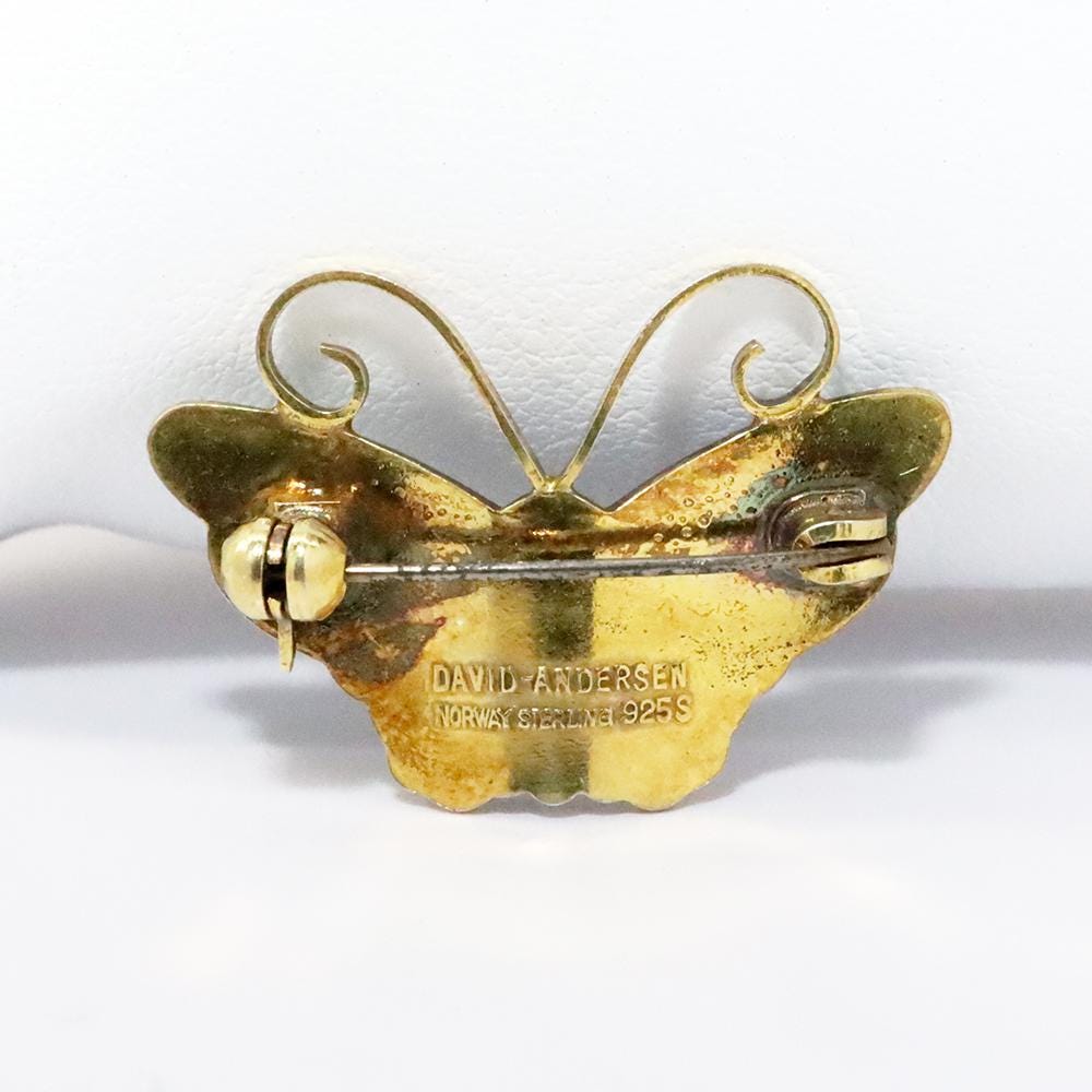 Vintage David Andersen Norway Gilt Sterling Silver & Guilloche