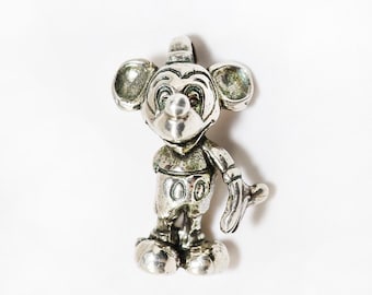 Vintage Disney's Mickey Mouse 3D Sterling Silver Charm
